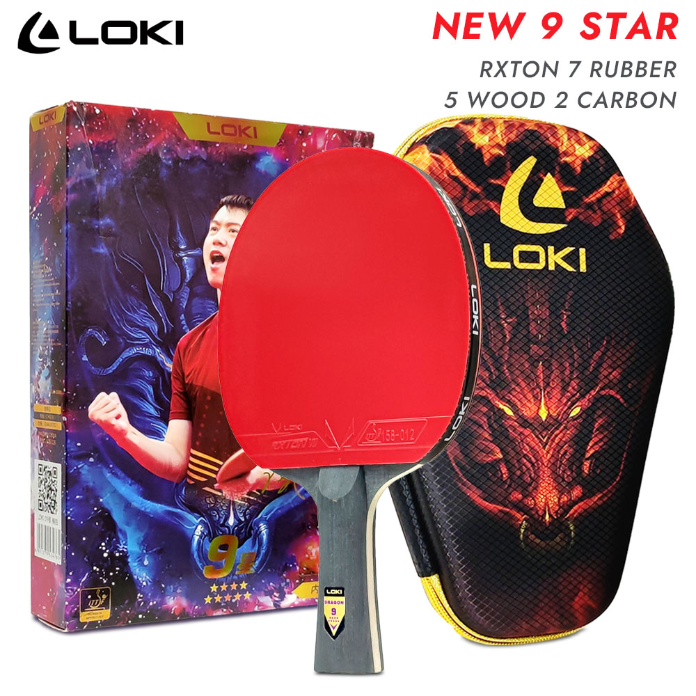 LOKI raket tenis meja 9 Star,  - Table Tennis Zhang Jike ulasan dan harga